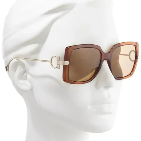 SALVATORE FERRAGAMO Gancio 55mm Square Sunglasses FERRAGAMO Salvatore Ferragamo Gancio 55mm Square Sunglasses  main image 2